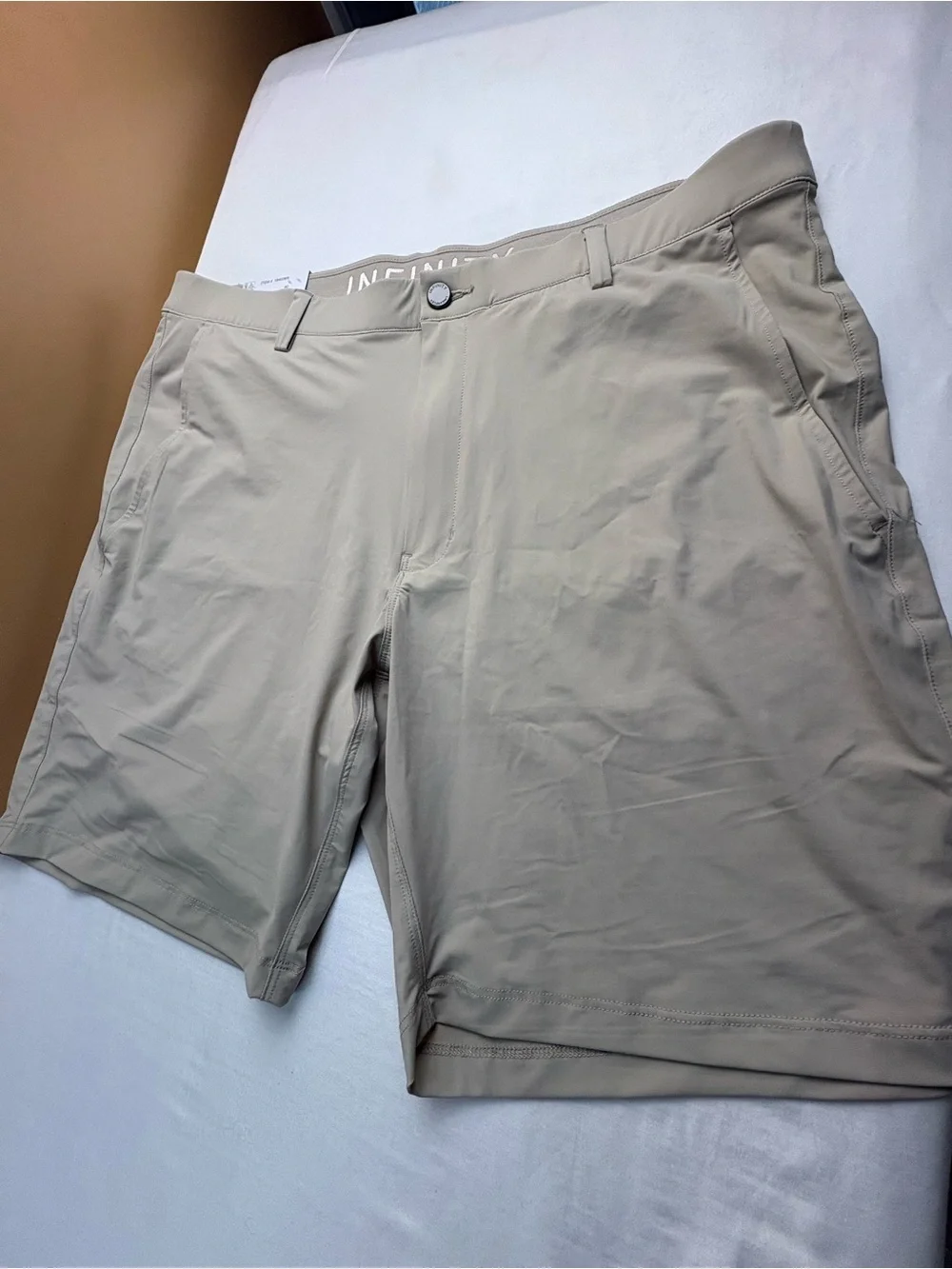 NFINITY Men's Tan Performance Hybrid Shorts